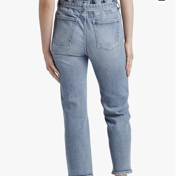 Silver Brand Jeans Co. Paper Bag Straight Cropped Jeans 27 - Picture 2 of 13